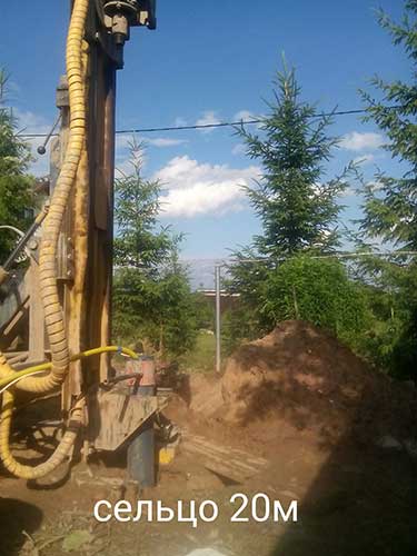 Бурение и прокачка скважины на воду глубиной 20 метров на участке в деревне Сельцо в Новгородском районе.